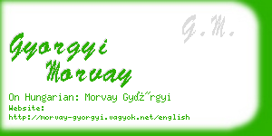 gyorgyi morvay business card